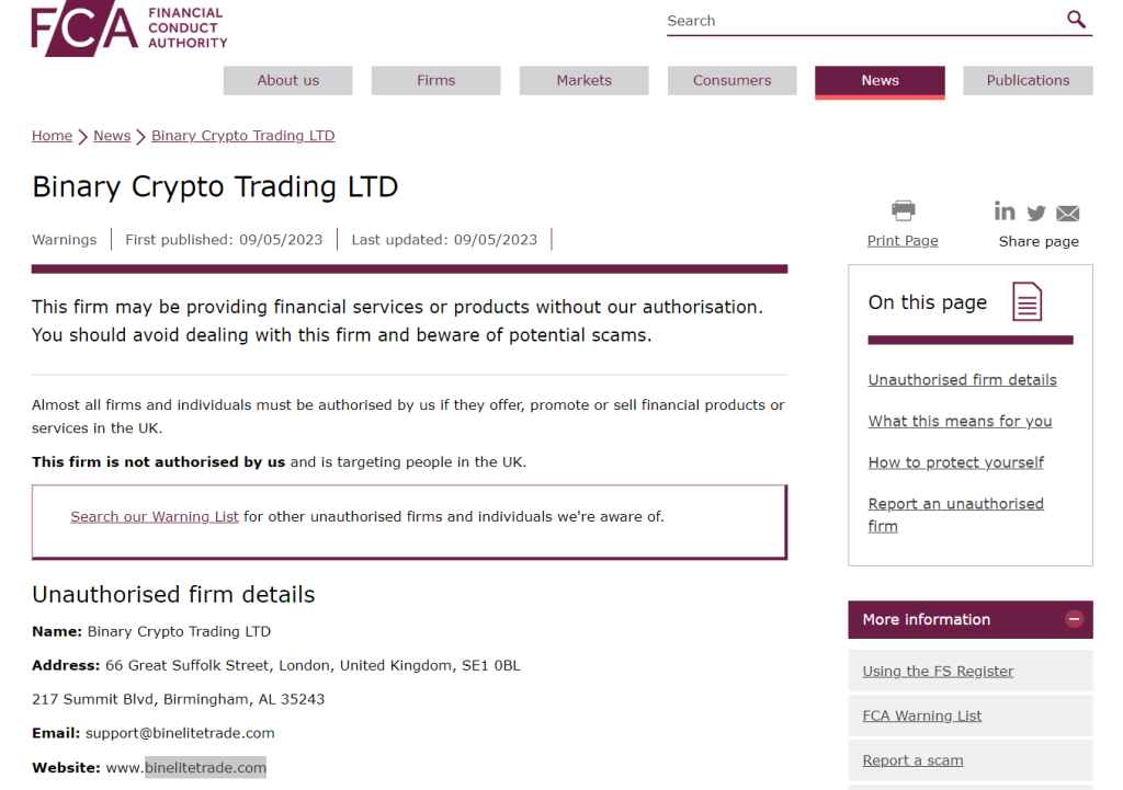 Binelitetrade.com.com Review, Binelitetrade.com.com Features 