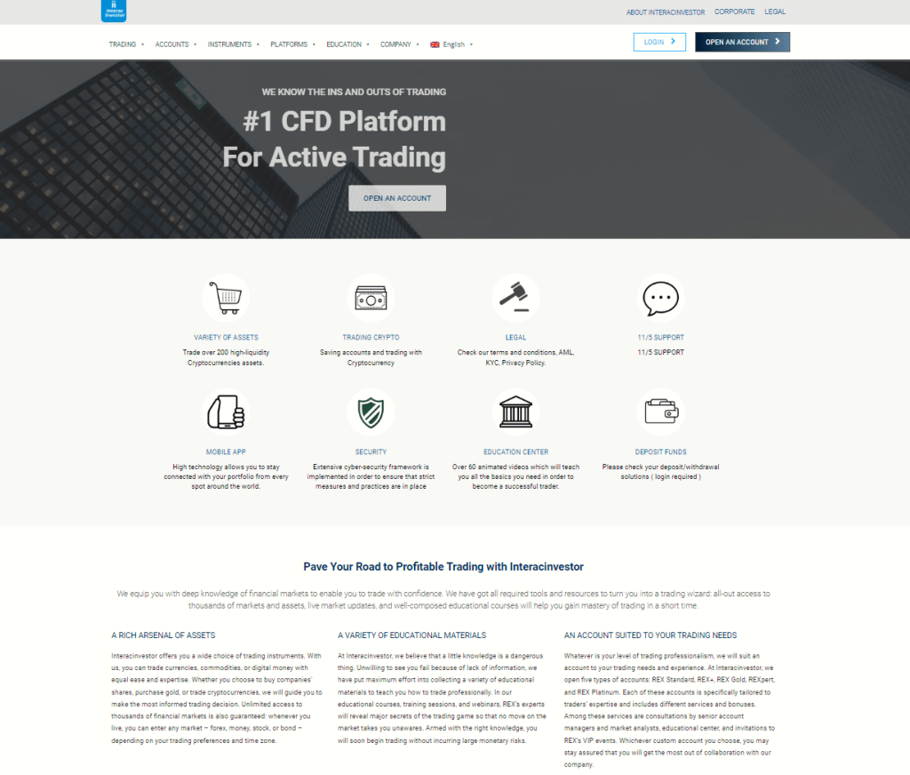 Interacinvestor website