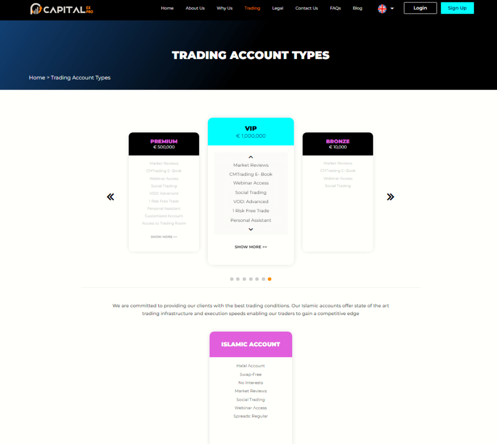 Accounts Capitalex Pro