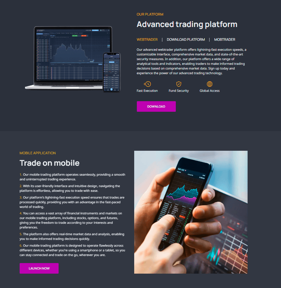 Available trading platform @ hendersonpalmer.com